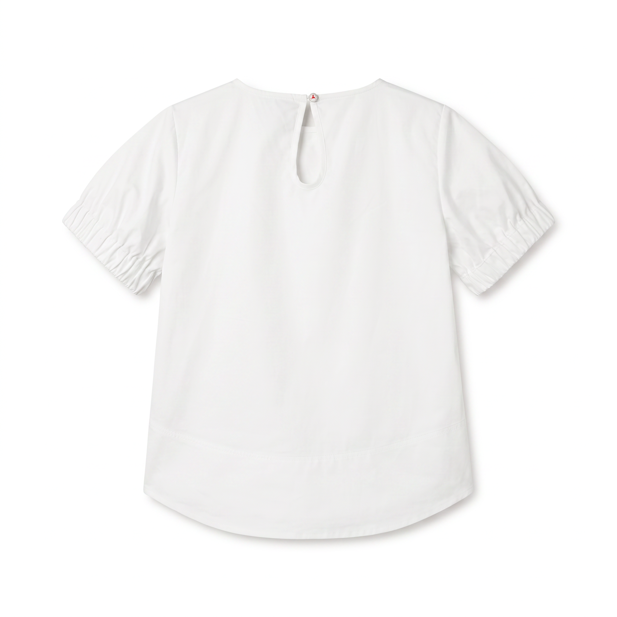 POETx Cropped elastic sleeve top in 100% cotton poplin.