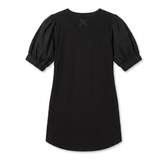 POETx cotton T-shirt dress in 100% Australian organic jersey cotton with cotton poplin sleeves.