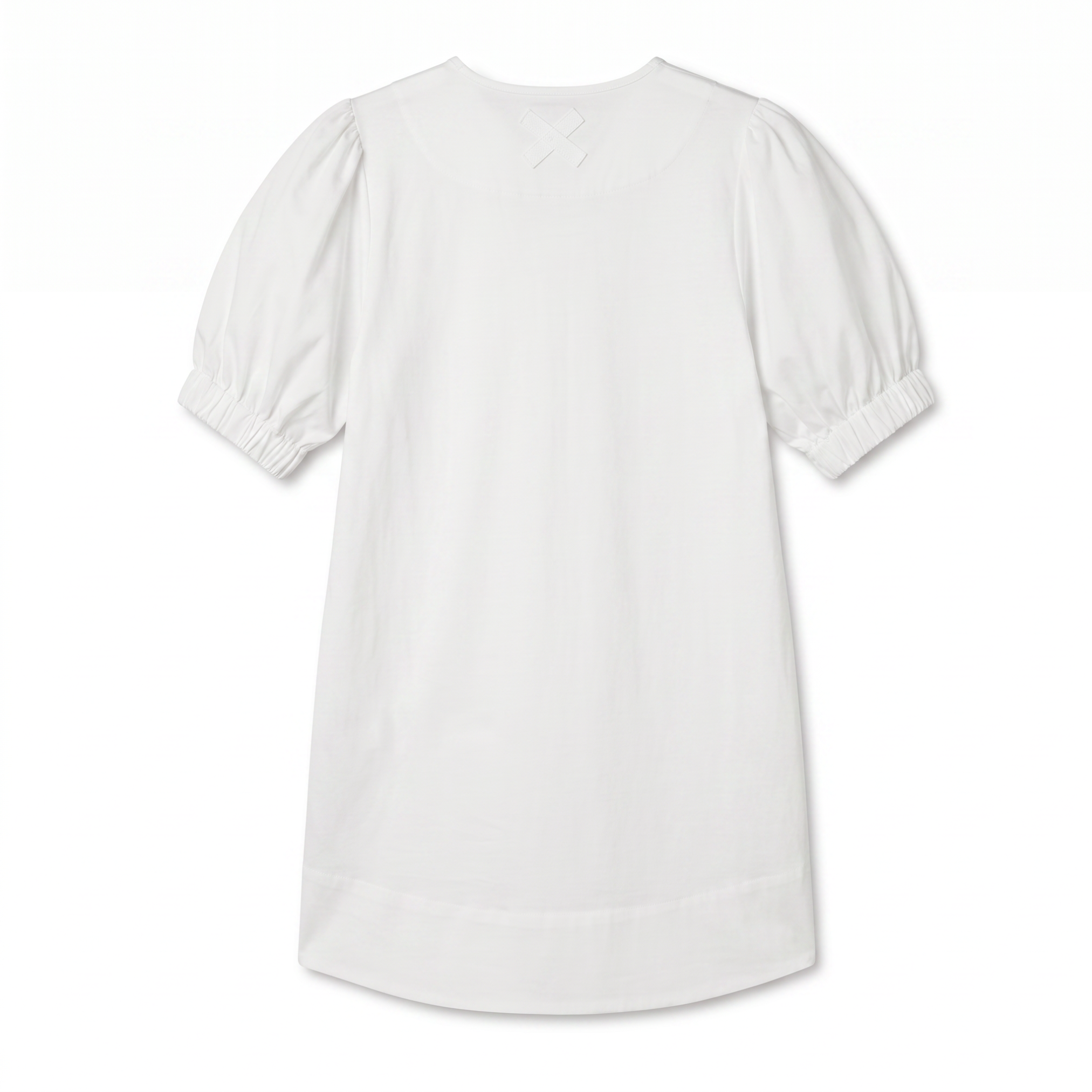 POETx cotton T-shirt dress in 100% Australian organic jersey cotton with cotton poplin sleeves.