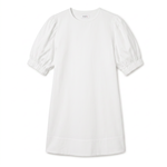 POETx cotton T-shirt dress in 100% Australian organic jersey cotton with cotton poplin sleeves.