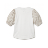 POETx Cotton T-Shirt made from 100% Australian organic cotton paired with polished cotton poplin sleeves.