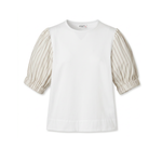 POETx Cotton T-Shirt made from 100% Australian organic cotton paired with polished cotton poplin sleeves.