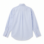 POETx cotton poplin classic tuxedo shirt in light Blue.