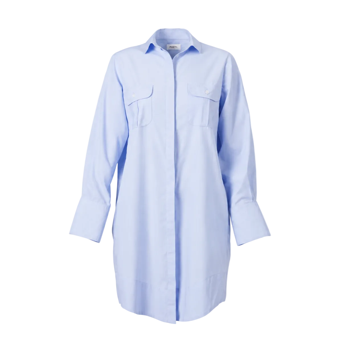 POETx_Rilke_Gather_Back_Dress_Chambray_Front